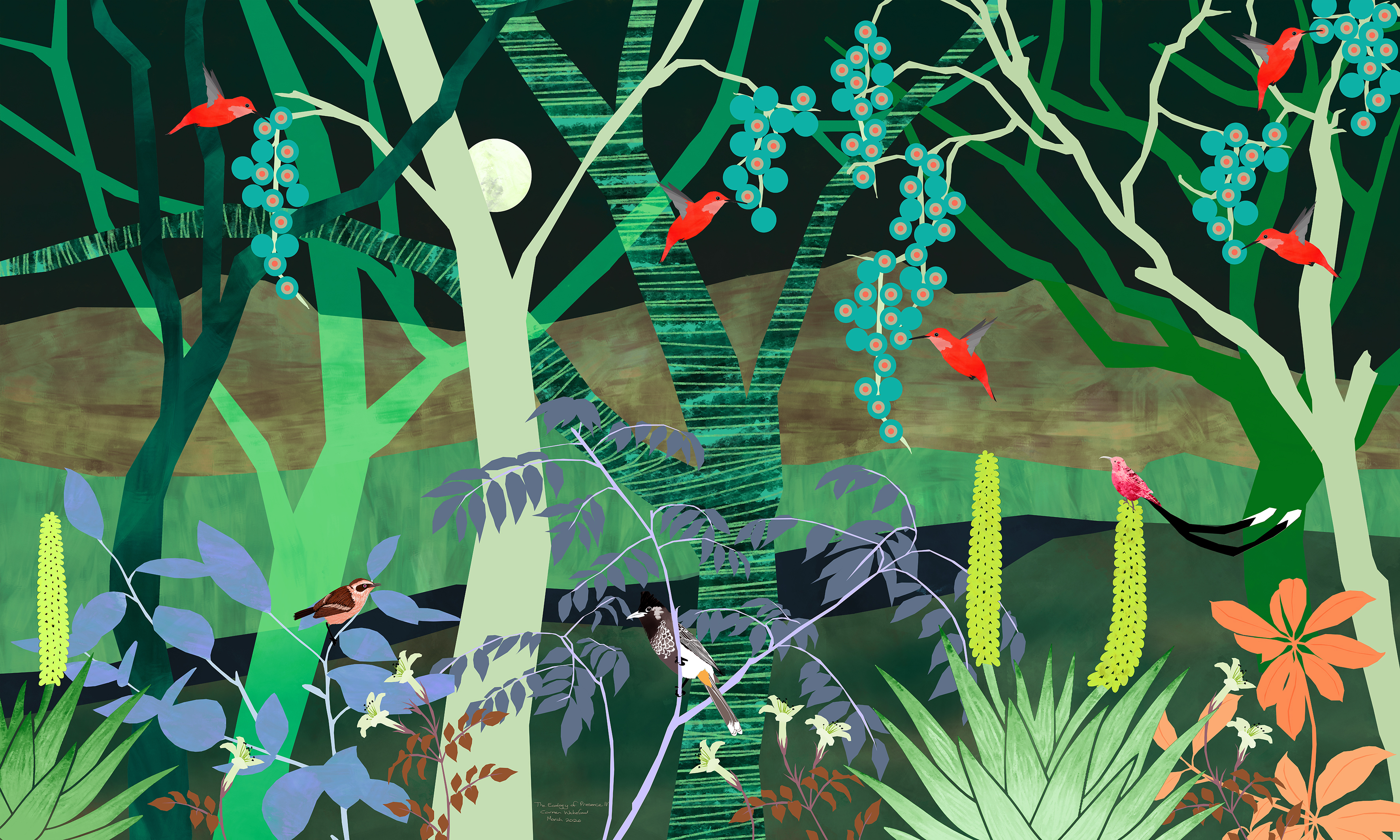 The Ecology of Presence IV / Contemporary Nature Art Print 84,1 x 59,4 cm
