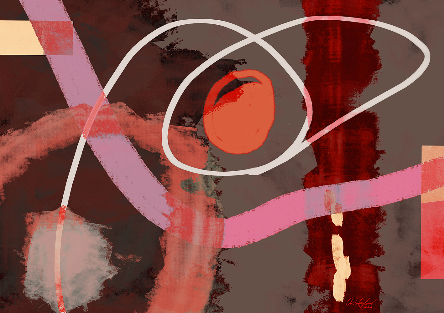 The Pleasure of Wandering | Garden Pathway Abstract Art Print