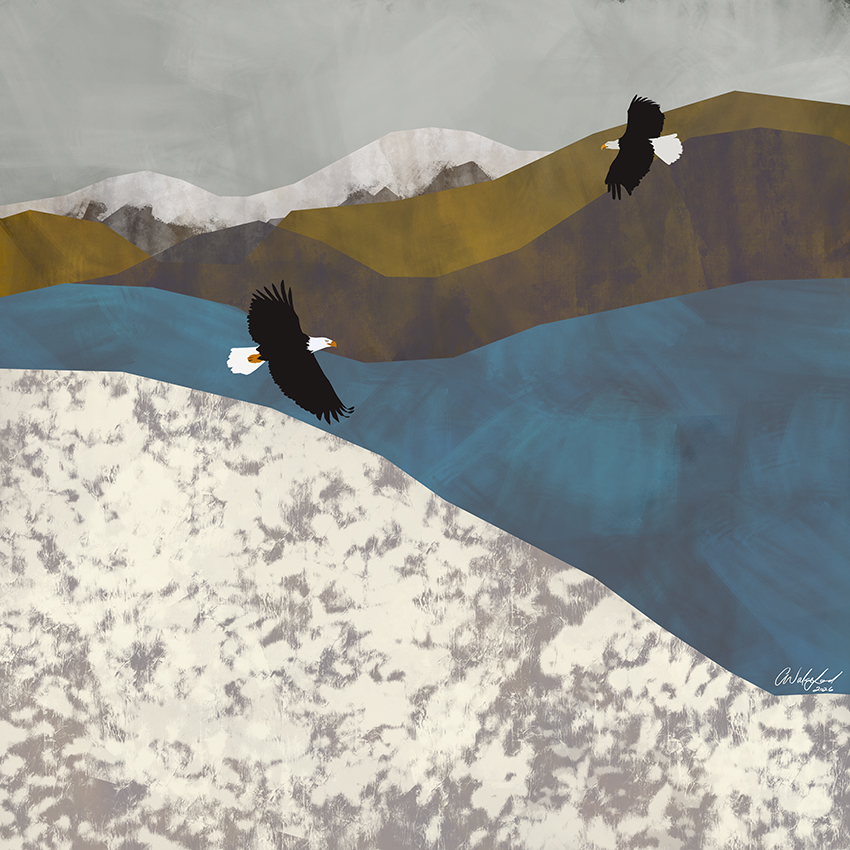The Sound of Clarity — Landscape Art Print 40 x 40 cm